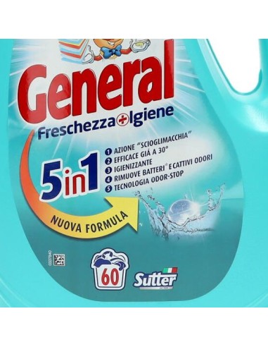General Detersivo Lavatrice Liquido 60 Lavaggi 2700ml - Igienizzante